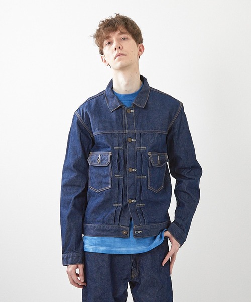 ミマ デニムジャケット gジャン 「MiMAAi」天然藍染めセルビッチデニム