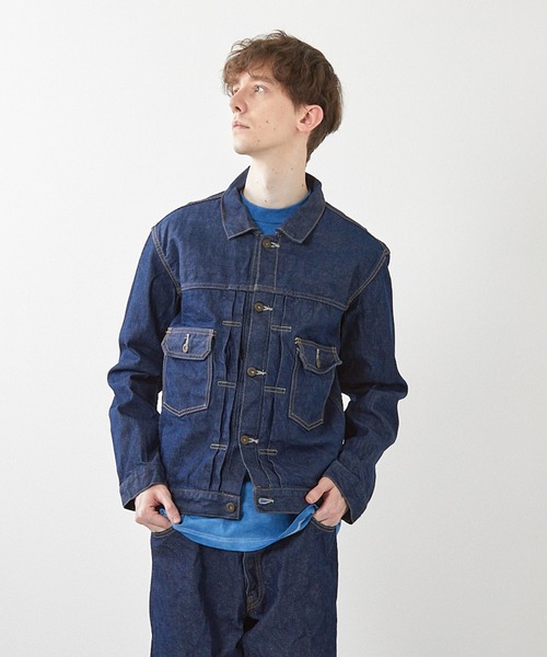 ミマ デニムジャケット gジャン 「MiMAAi」天然藍染めセルビッチデニム