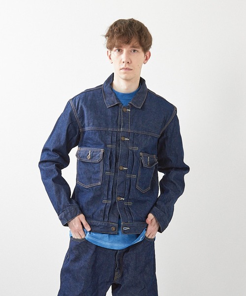 ミマ デニムジャケット gジャン 「MiMAAi」天然藍染めセルビッチデニム