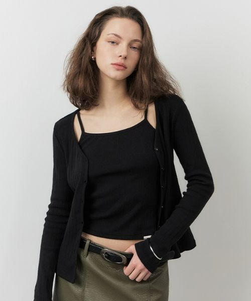 アンサンブル EYELET CARDIGAN SET