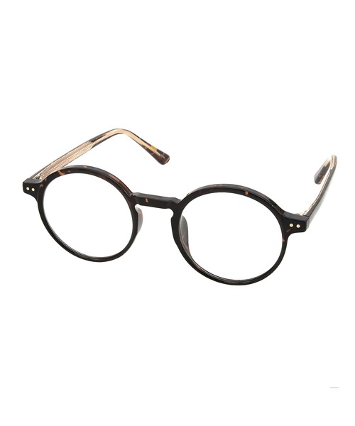 伊達メガネ メガネ 眼鏡 an meets zakka メタル芯入りフレームビッグ