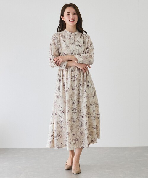 ETRO 花柄 長袖ひざ丈ワンピース ETRO 花柄 長袖ひざ丈ワンピース 【公式通販】
