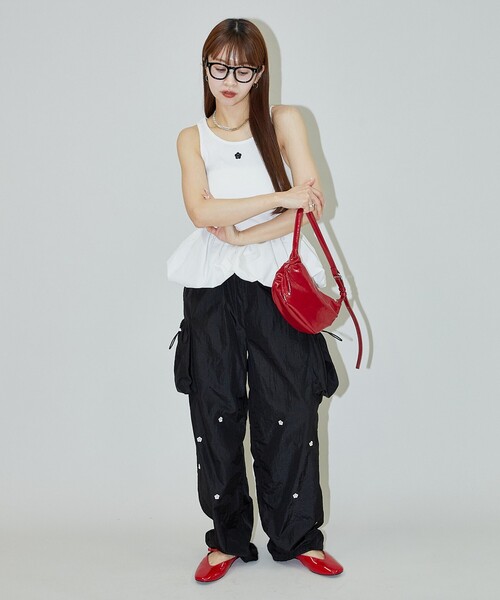 マリークワント×パブリュクス　コラボパンツ PUBLUX パンツ MARY QUANT × PUBLUX/マリークワント フラワー