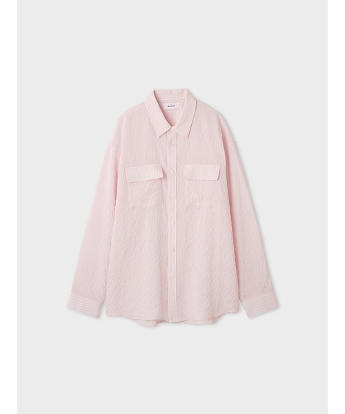 【試着のみ】miesrohe ストライプとろみポケットシャツ MIESROHE｜ストライプとろみポケットシャツ | Rakuten Fashion