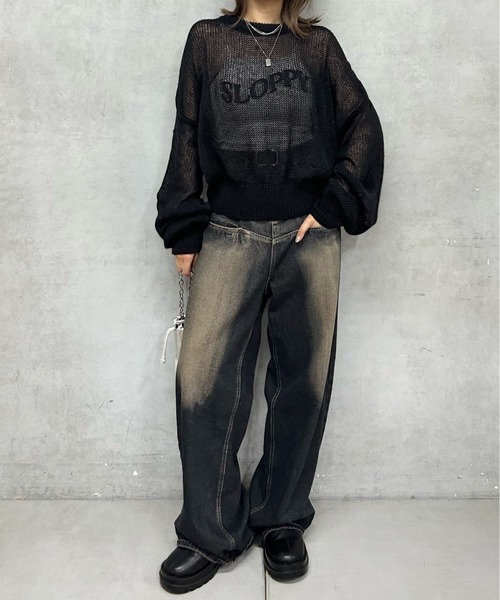 「WHO'S WHO gallery」 長袖ニット FREE アイボリー レディース_画像8