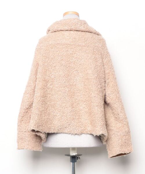 「POU DOU DOU」 ノーカラーコート M ピンク レディース_画像2