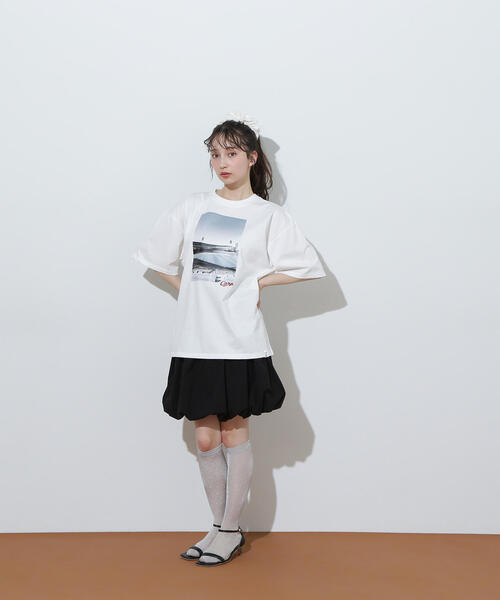 tシャツ 「広島東洋カープ×竹内裕二氏×NBBコラボ」ビッグフォトTシャツ レディース NATURAL BEAUTY BASIC tシャツ 「広島東洋カープ×竹内裕二氏×NBB