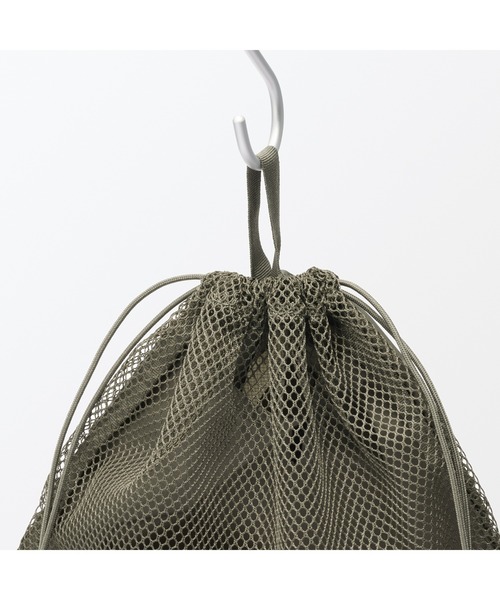 無印良品（MUJI） 旅行 ポリエステルメッシュ巾着 ダブルタイプ M 約