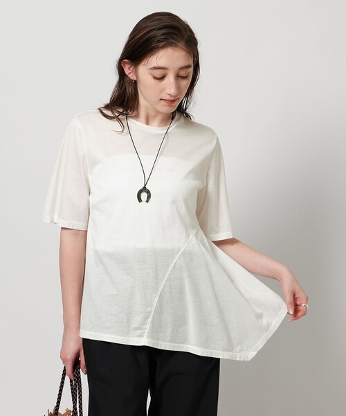 tシャツ イレギュラーヘム ショートスリーブ カットソー レディース UNITED ARROWS tシャツ イレギュラーヘム ショートスリーブ