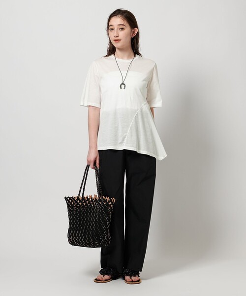 tシャツ イレギュラーヘム ショートスリーブ カットソー レディース UNITED ARROWS tシャツ イレギュラーヘム ショートスリーブ