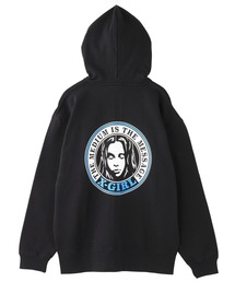 X-girl（エックスガール） パーカー CIRCLE LOGO AND FACE ZIP UP
