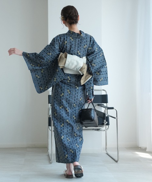高級　ローケツ染め　浴衣 楽天市場】【utatane 高級変わり織 浴衣3点セット ローケツ染め