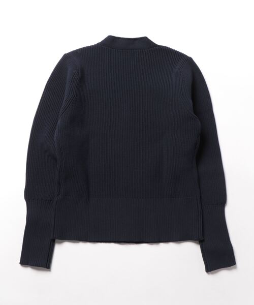 「ur's」 ニットカーディガン L ネイビー レディース