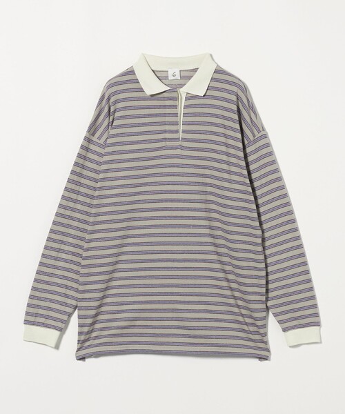 25AW 最新6 ROKU コットン ボーダー ラガー トップス シャツ ポロ 6 tシャツ 「6(ROKU)」コットン ボーダー ラガー レディース