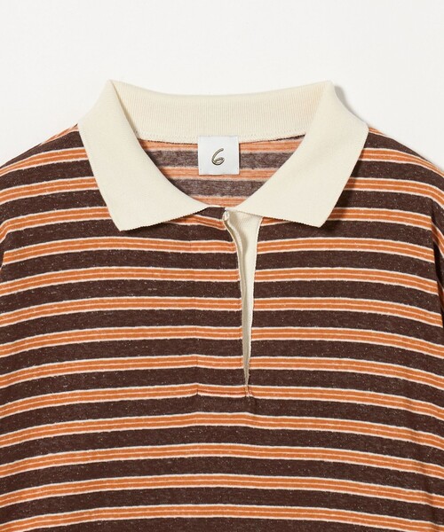 6 tシャツ 「6(ROKU)」コットン ボーダー ラガー レディース