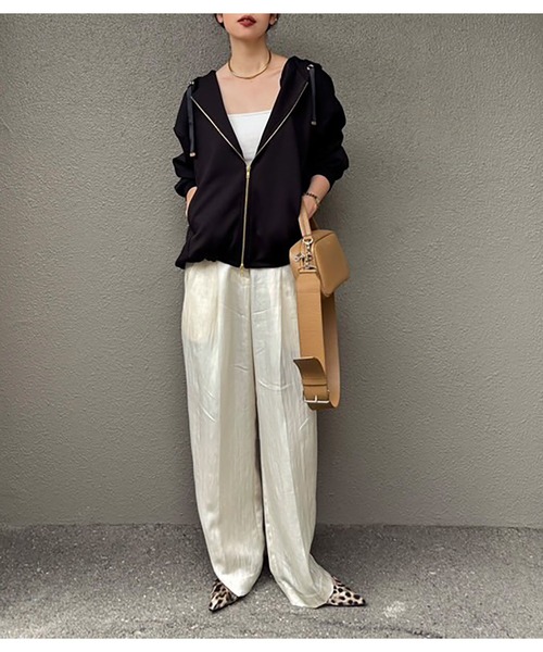 週末限定値下げ!　Emma Taylor ダンボールドロストフレアヘムパーカー Emma Taylor（エマテイラー） パーカー ダンボールドロストフレアヘム