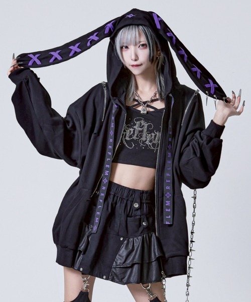 REFLEM レフレム　うさ耳チャイナジップアップパーカー REFLEM（レフレム）の「『REFLEM/レフレム』うさ耳チャイナ
