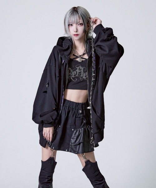 送料込！『REFLEM/レフレム』うさ耳ショルダーZIPパーカー REFLEM（レフレム）の「『REFLEM/レフレム』うさ耳ショルダーZIP