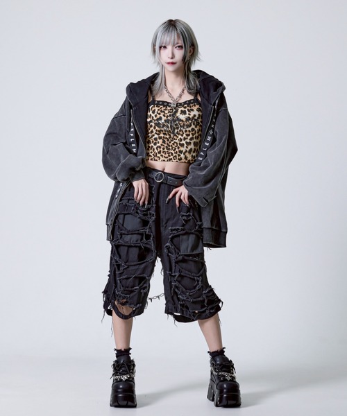 【完売品】✨️REFLEM うさ耳 パーカー ジップ ブラック フリーサイズ REFLEM/レフレム』スタッズうさ耳ZIPパーカー/ジップアップ