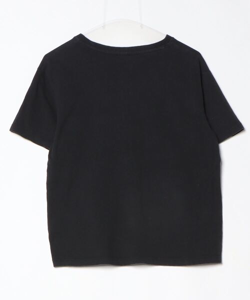 「Champion」 ワンポイント半袖Tシャツ M ネイビー レディース