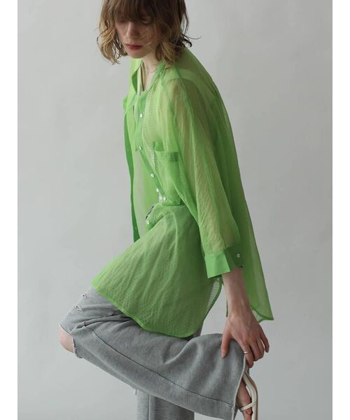 ブラウス シャツ DOLMAN SLEEVE SHEER BLOUSE レディース : ZOZOTOWN