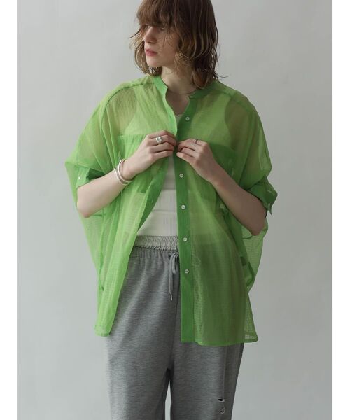 ブラウス シャツ DOLMAN SLEEVE SHEER BLOUSE レディース : ZOZOTOWN 