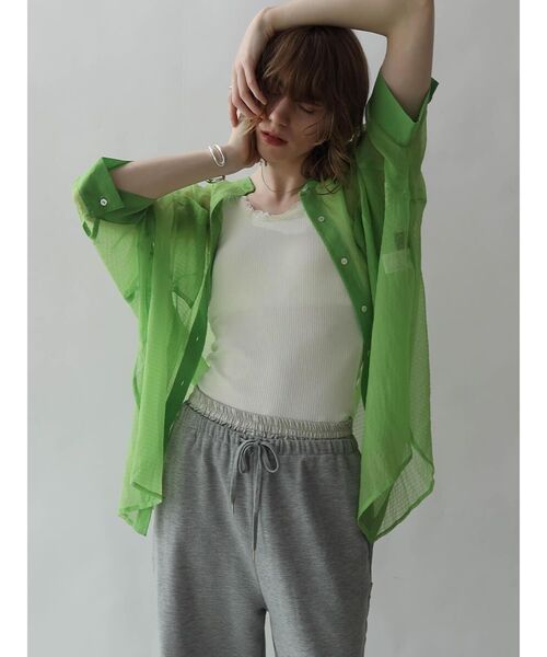ブラウス シャツ DOLMAN SLEEVE SHEER BLOUSE レディース : ZOZOTOWN