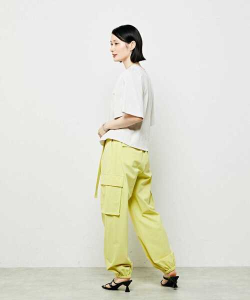 「SOFFITTO」 半袖カットソー FREE イエロー レディース_画像4