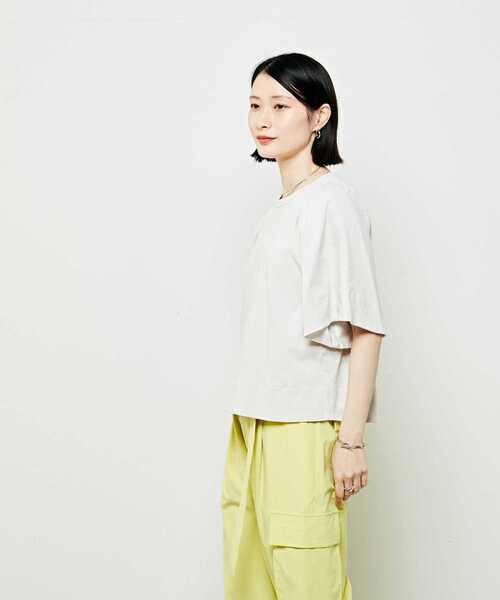 「SOFFITTO」 半袖カットソー FREE イエロー レディース_画像6