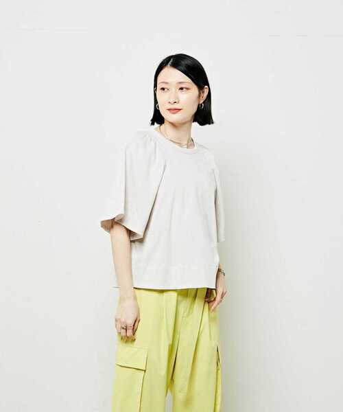 「SOFFITTO」 半袖カットソー FREE イエロー レディース_画像7