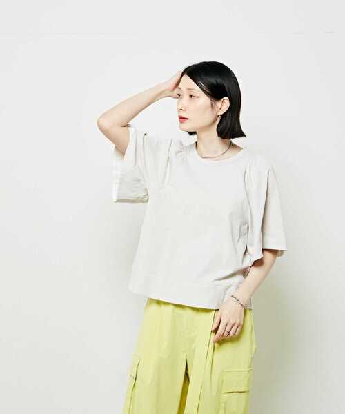 「SOFFITTO」 半袖カットソー FREE イエロー レディース_画像9