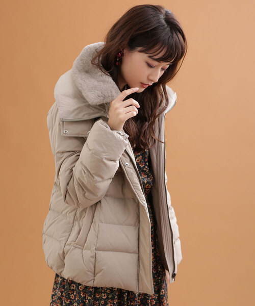 ダウンジャケット　レディース　　新品未使用サイズ36nano universe NANO universe（ナノ・ユニバース） ダウンジャケット 36 カーキ