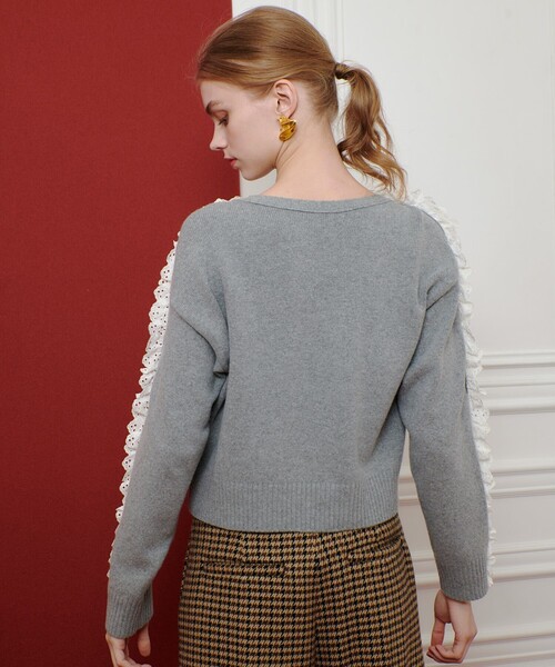 ルルウィルビー　セーター　ニット　グレー　2 LOULOU WILLOUGHBY（ルルウィルビー） ニット セーター 「LOULOU