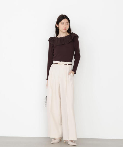 PROPORTION BODY DRESSING パンツ ハイウエストワイドパンツ