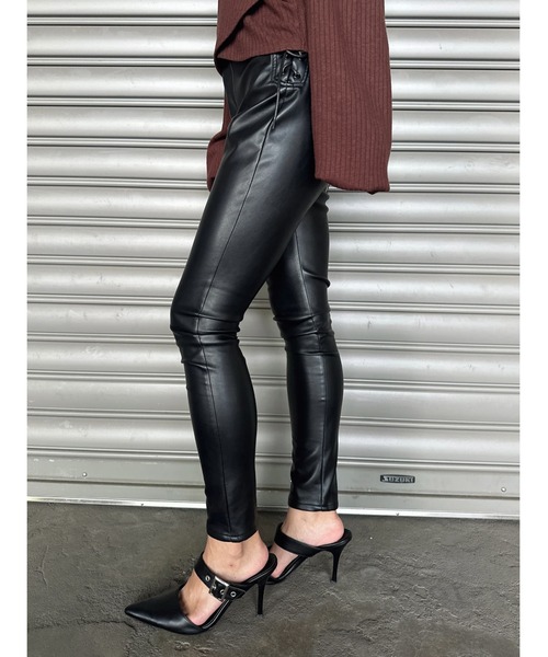 EGOIST（エゴイスト） パンツ サイドデザイン フェイクレザースキニー