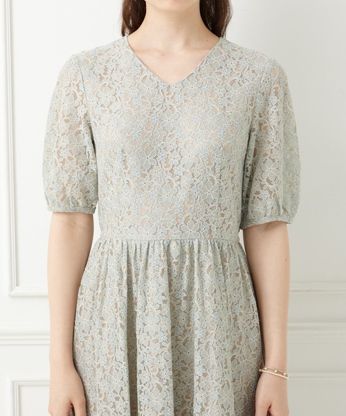 「AIMER」 半袖ワンピース MEDIUM ベージュ レディース_画像5