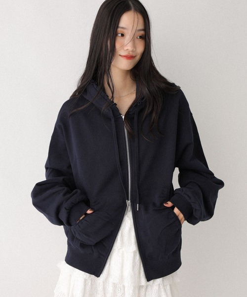 Heather（ヘザー） パーカー フリルZIPフーディ 599207 レディース
