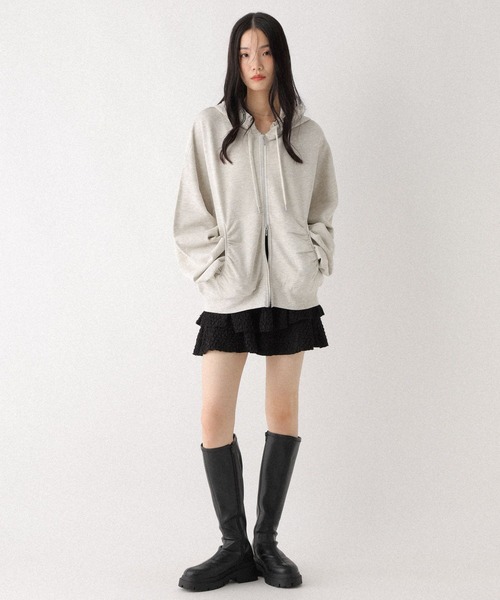 Heather（ヘザー） パーカー フリルZIPフーディ 599207 レディース