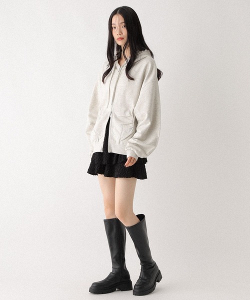 Heather（ヘザー） パーカー フリルZIPフーディ 599207 レディース