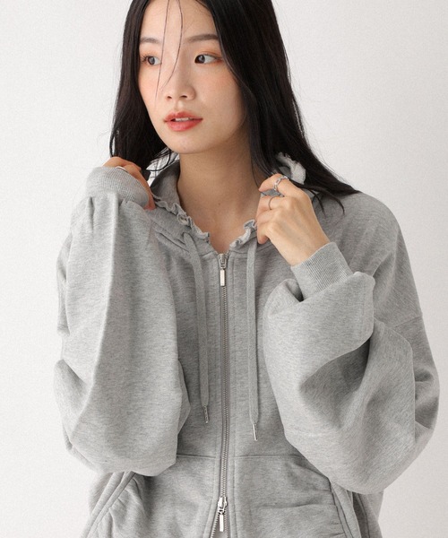 Heather（ヘザー） パーカー フリルZIPフーディ 599207 レディース