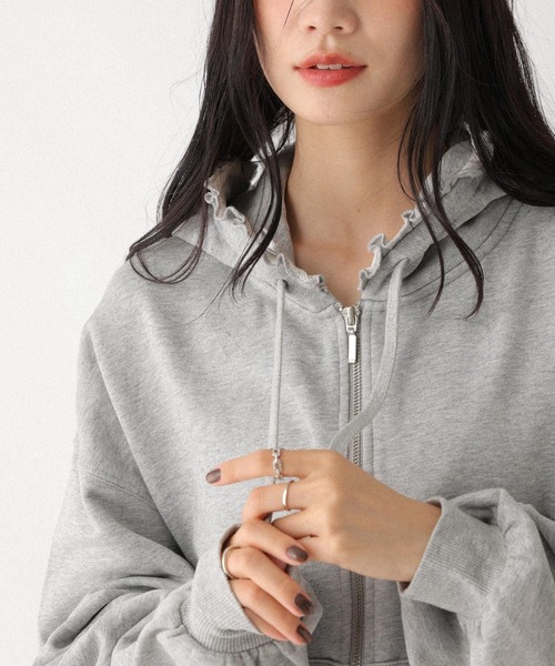 Heather（ヘザー） パーカー フリルZIPフーディ 599207 レディース