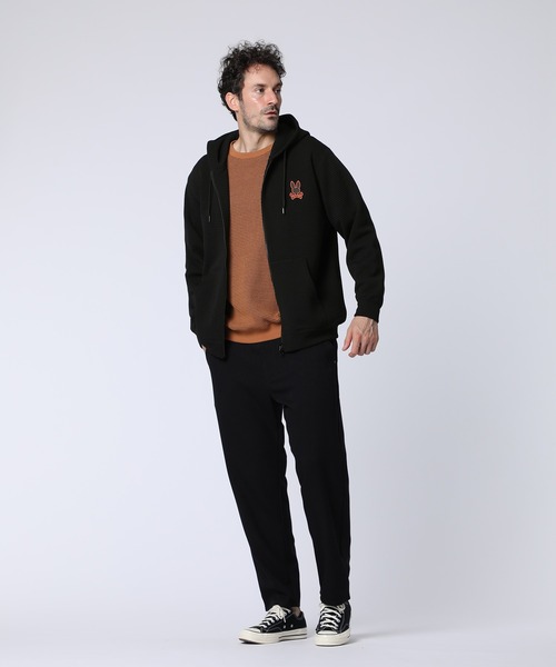 Psycho Bunny（サイコバニー） パーカー ワンポイントバニー ワッフル