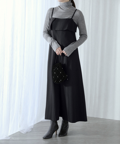 TRALALA キャミワンピース La TOTALITE（ラ トータリテ） ワンピース 「洗える」ラッフルキャミ