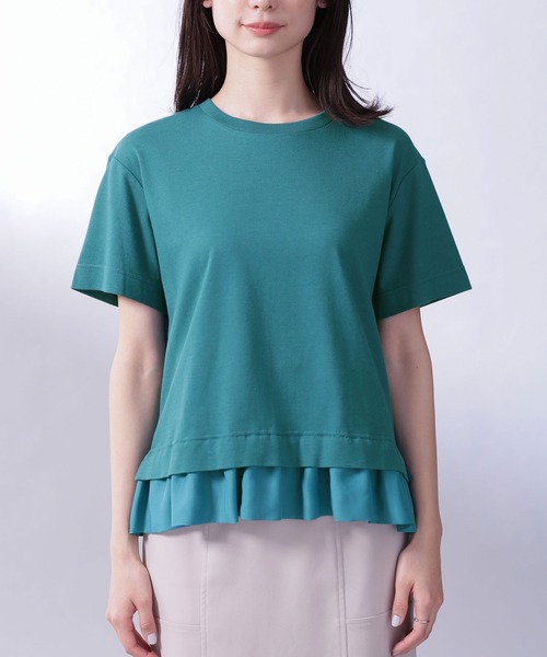 「MUVEIL WORK」 半袖カットソー「nano・universeコラボ」 38 ホワイト レディース_画像2