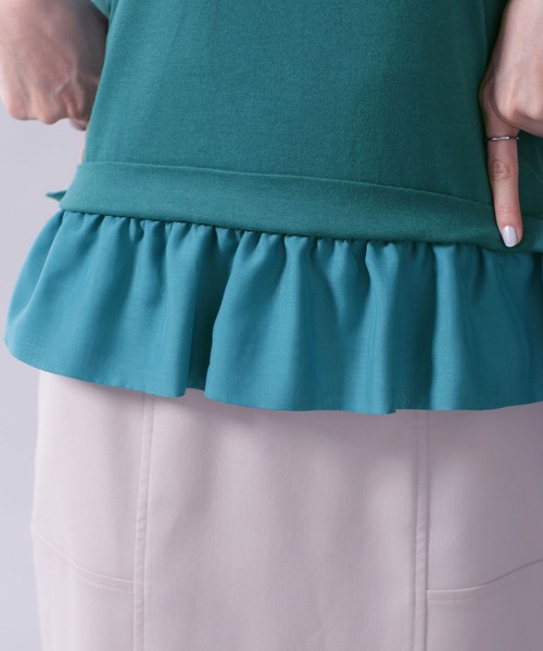 「MUVEIL WORK」 半袖カットソー「nano・universeコラボ」 38 ホワイト レディース_画像6