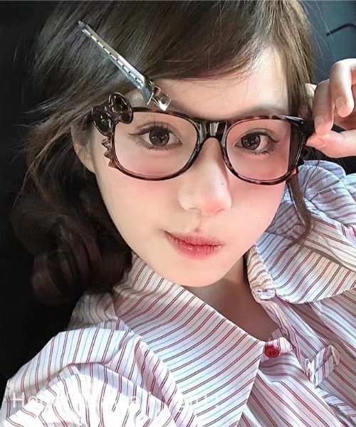 ViViDAY 伊達メガネ メガネ 眼鏡 伊達メガネ メガネフレーム ヒョウ柄