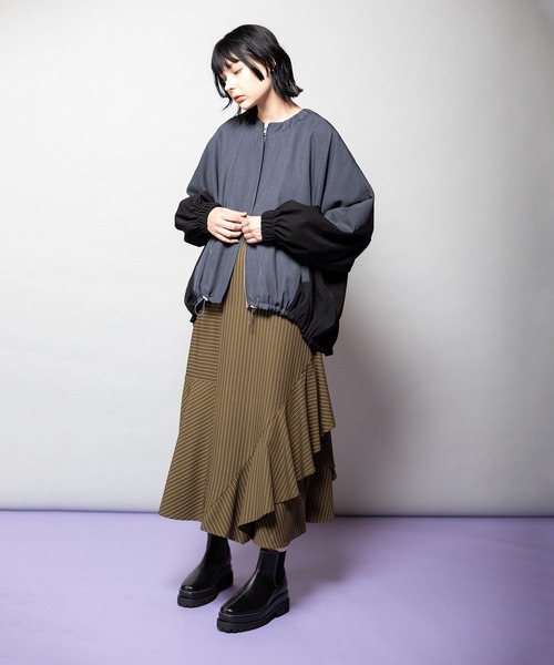 オズモーシス（OSMOSIS）/ドルマンギャザーブルゾン OSMOSIS（オズモーシス） ブルゾン アウター ドルマンギャザーブルゾン