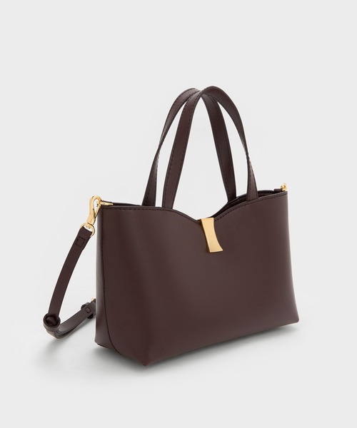新品・未使用　メタリックアクセントトートバッグ CHARLES ＆ KEITH（チャールズ&キース） トートバッグ Lilibet