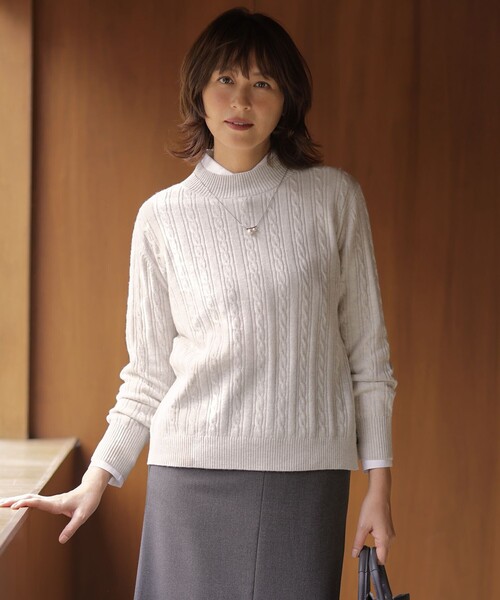 J.PRESS（J.プレス） ニット セーター WOOL BLEND AIR ハイネック 