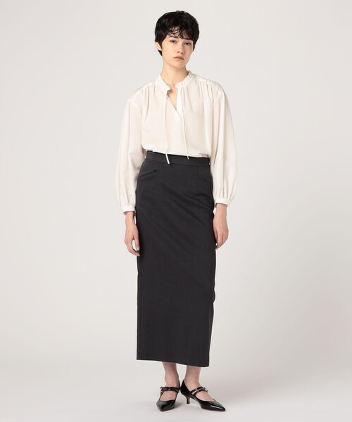 Ballsey（ボールジィ） ブラウス シャツ ハイカウントポプリン フリル